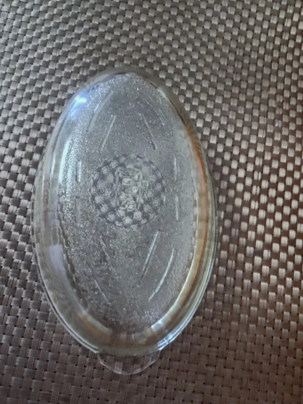 Vintage Glasbake #225 1-Quart Oval Clear Glass Casserole Baking Dish